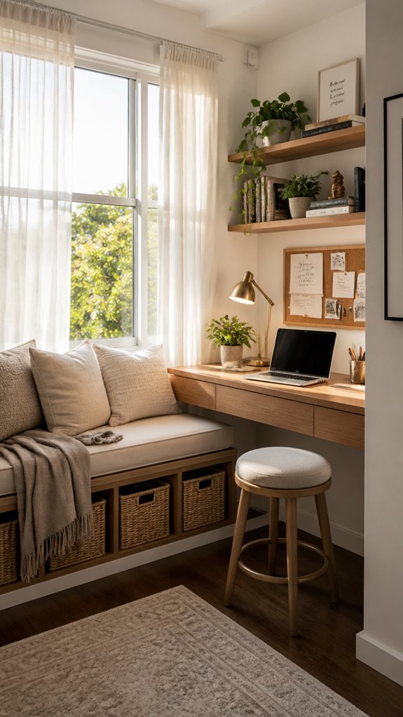 bright cozy window nook