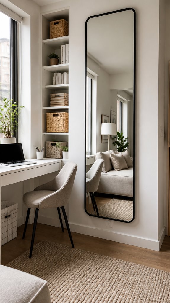brighten space with mirrors