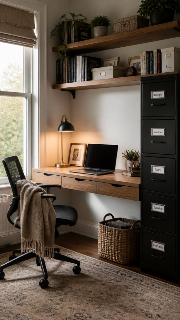 built in storage for organization