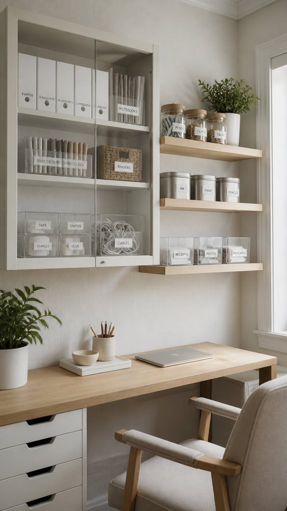 clear containers promote organization