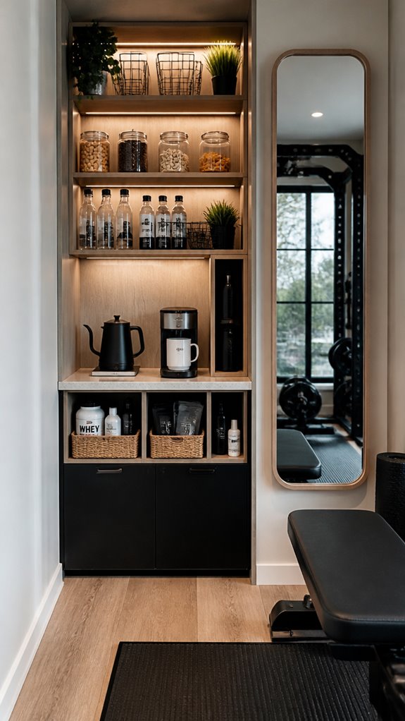 convenient hydration and snack station