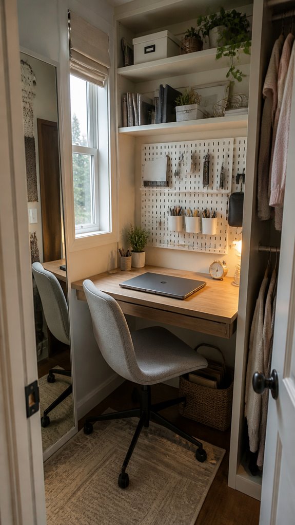 convert closet into workspace