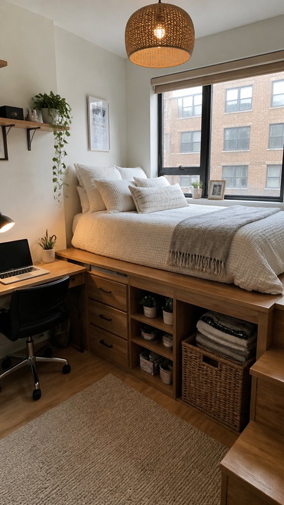elevate bed for workspace