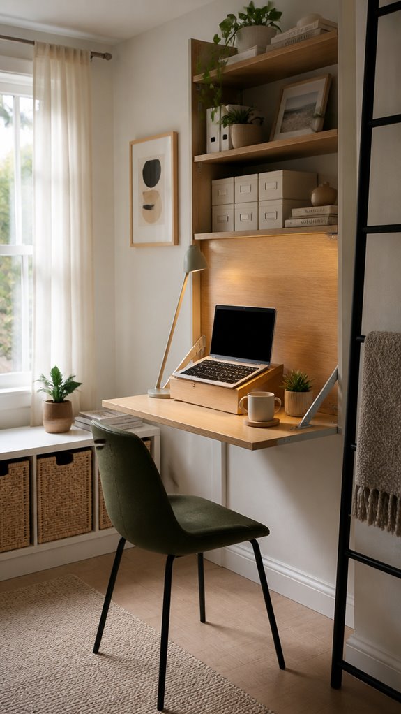 foldable wall desks save space