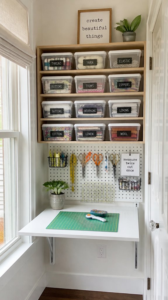 label and organize supplies