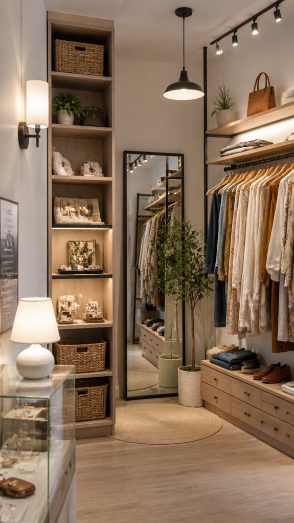 layered bright spacious ambiance