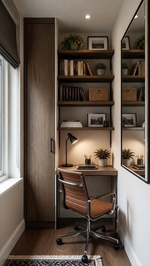 maximize storage with shelves