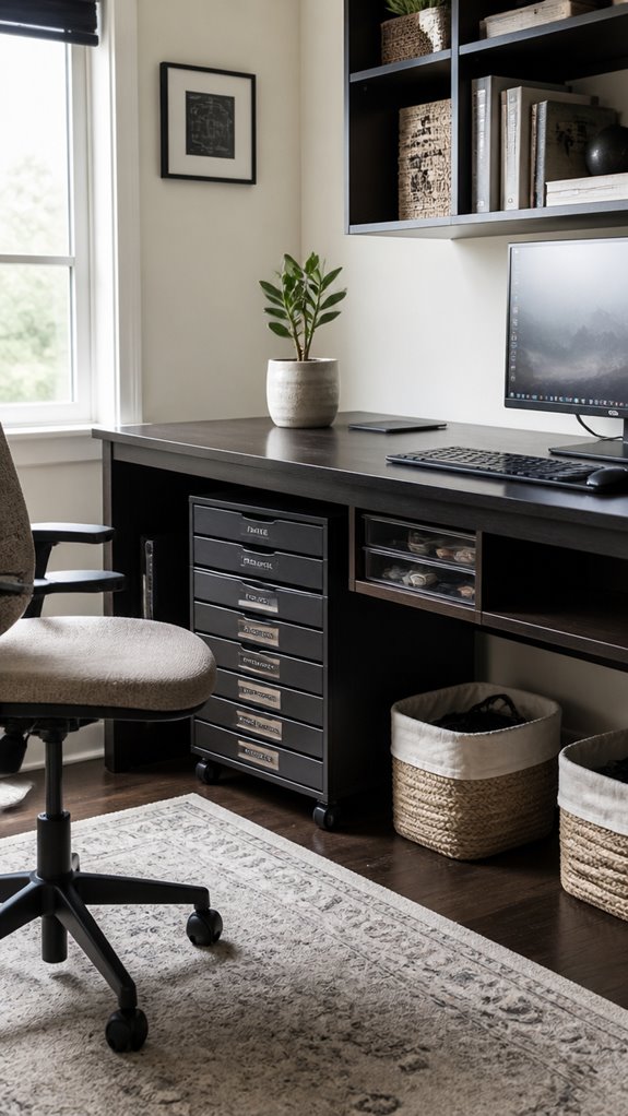 maximize under desk organization