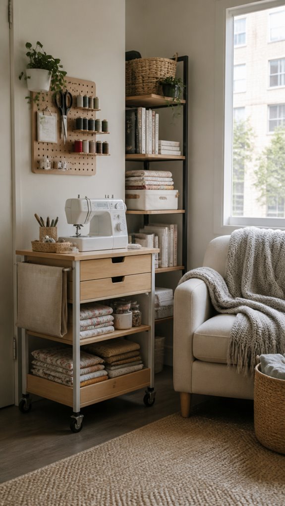 mobile organized sewing station