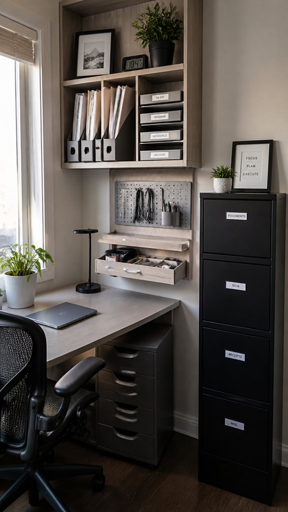 organized office zone setup