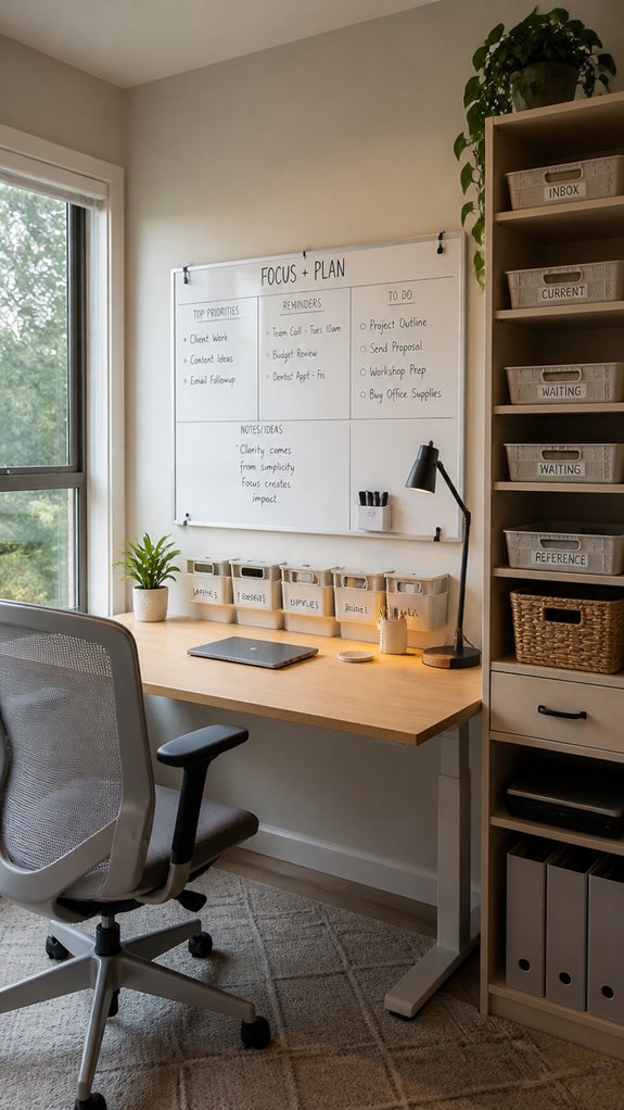 routine cleaning and reorganizing