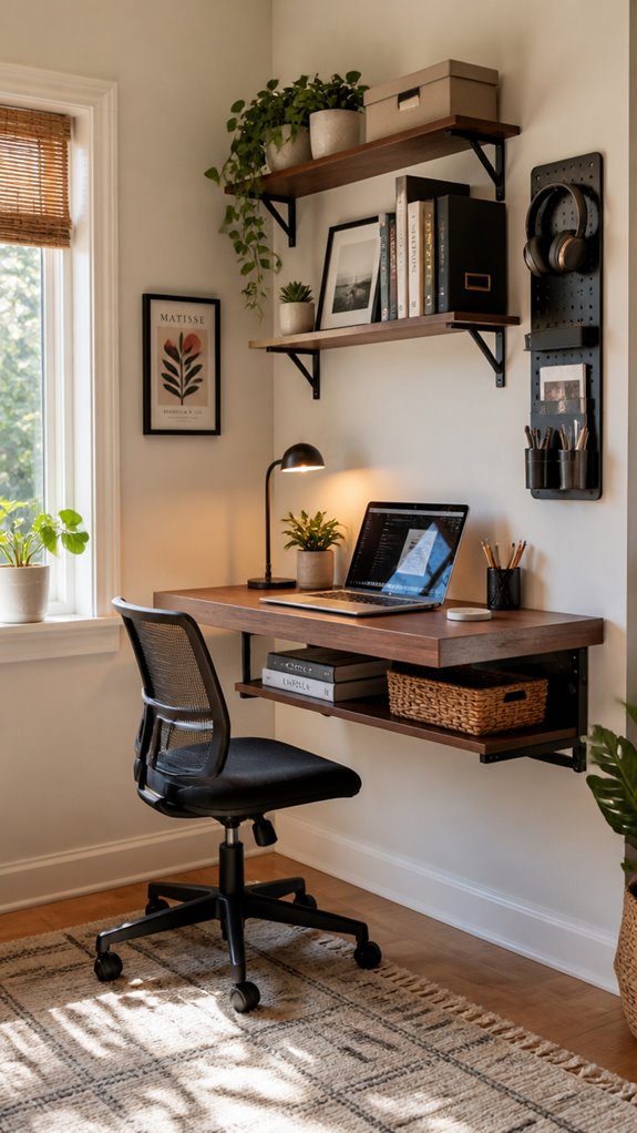 securely mount and fold desk