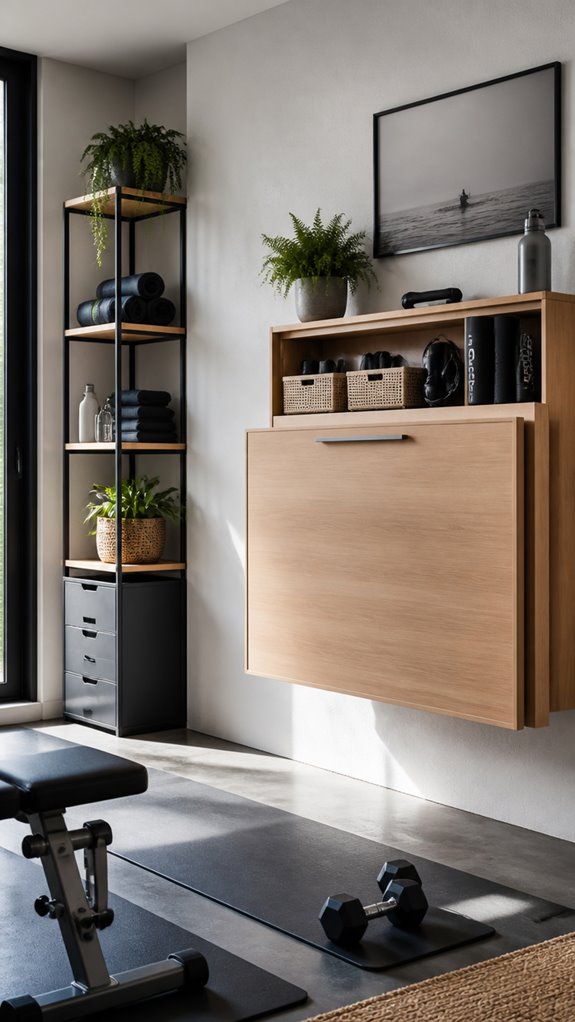space saving fold down desks