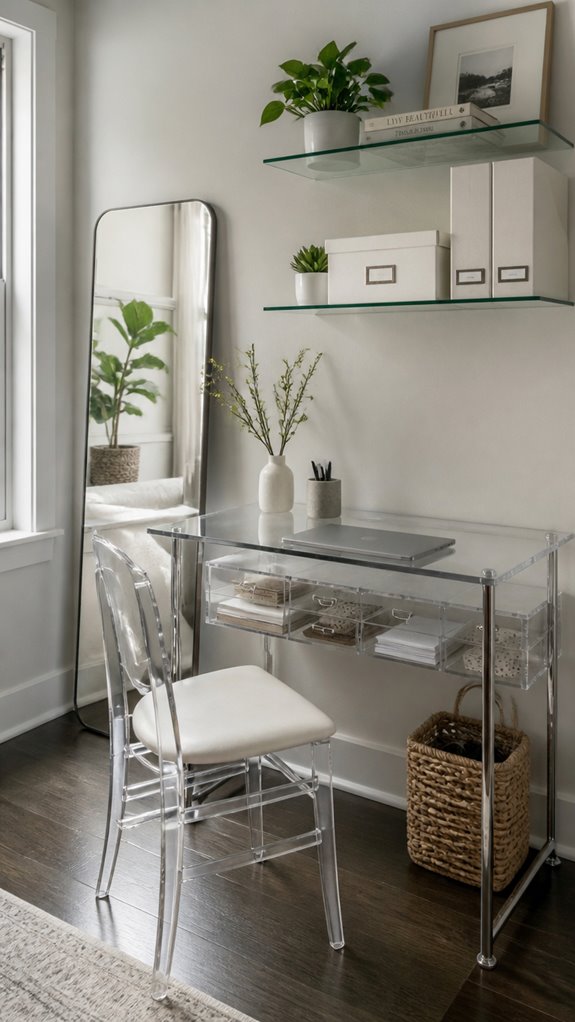 space saving transparent furniture