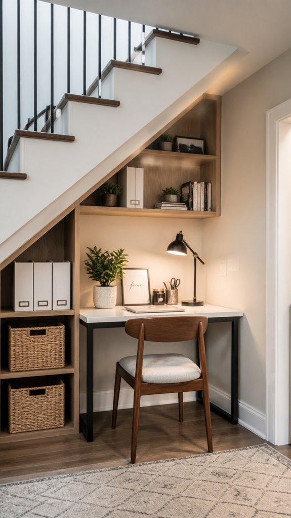 under stair home office transformation