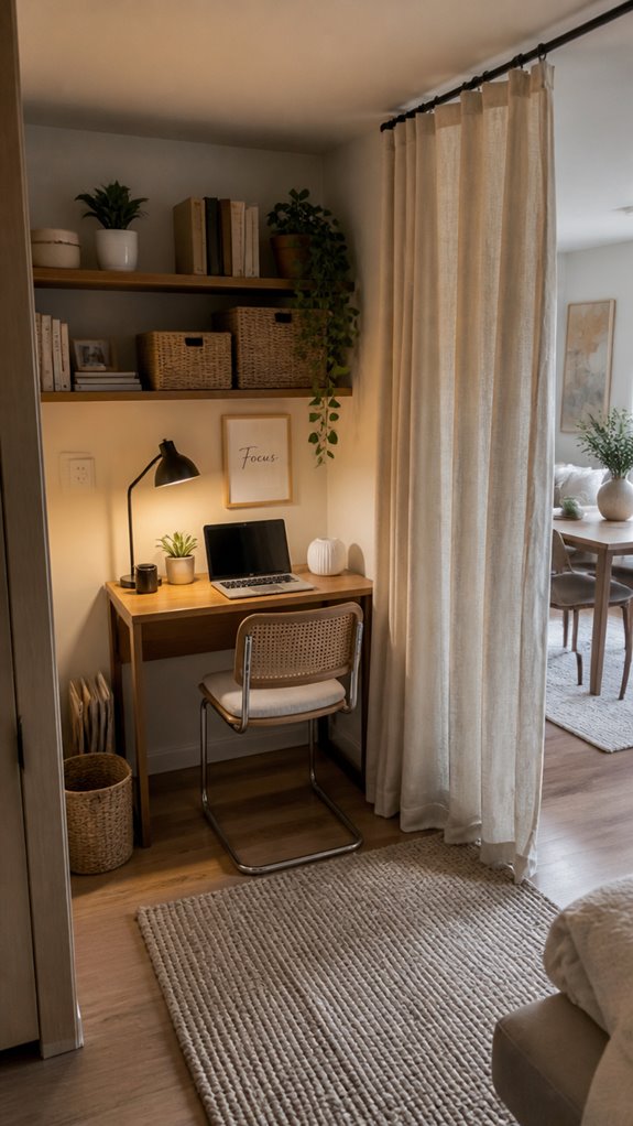 use rugs and curtains