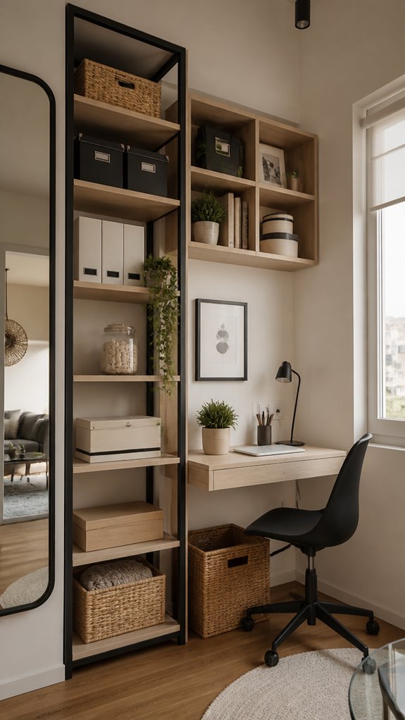 vertical organization maximizes space
