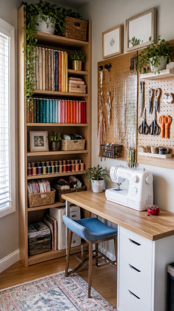 vertical storage maximizes organization