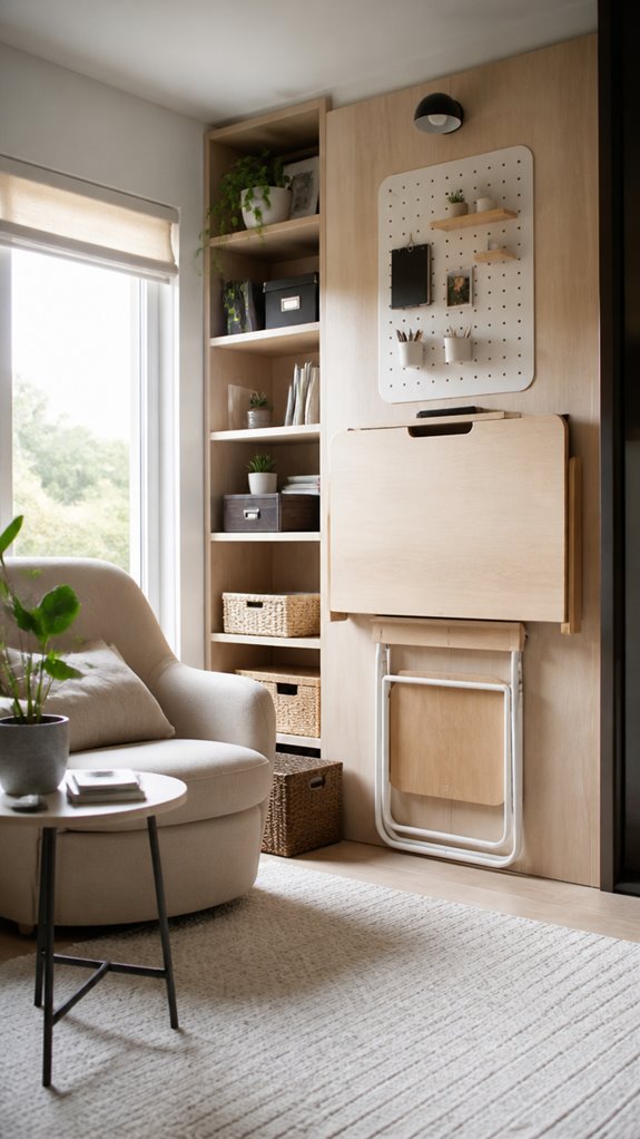 wall mounted folding desks
