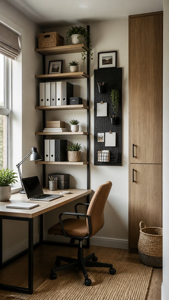 wall storage maximizes small space