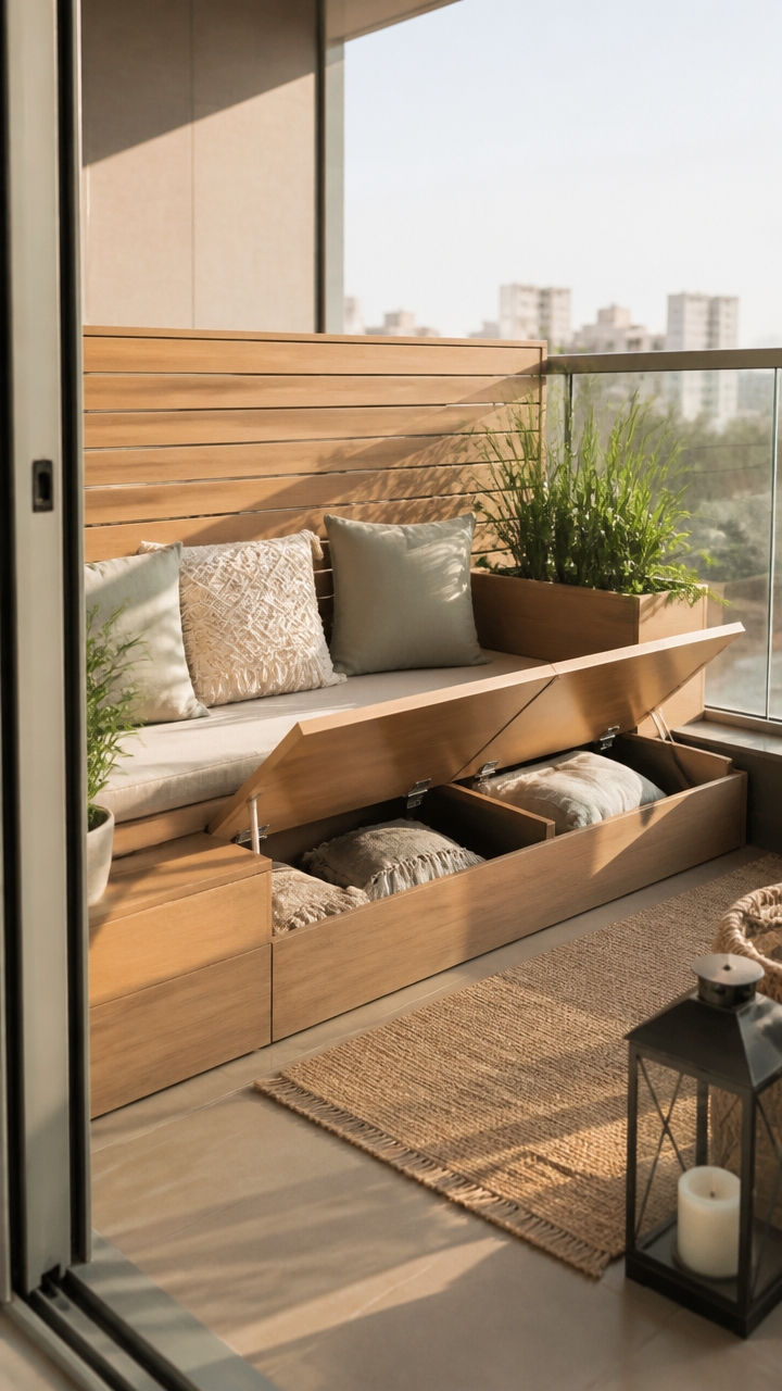built in versatile storage benches