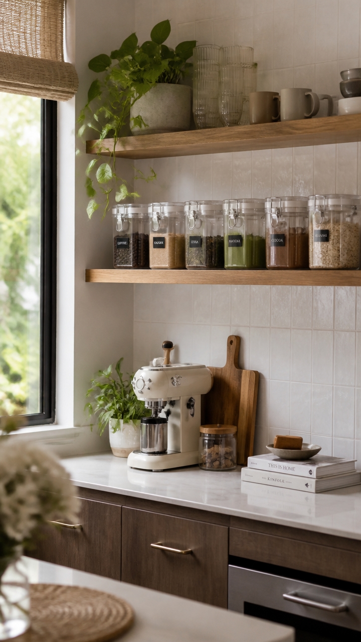 clear organized coffee storage