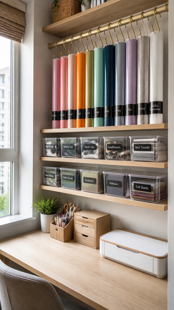 clear organized craft storage