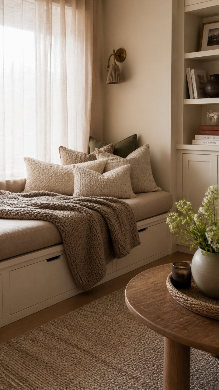 comfortable textured layered seating