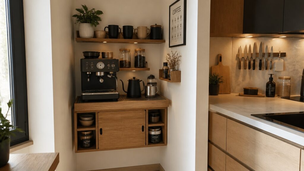 compact coffee station ideas