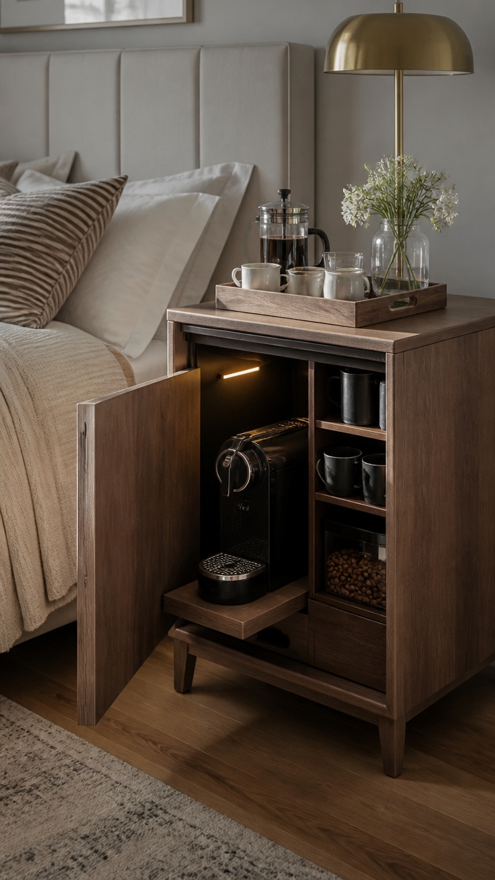 compact coffee station organization