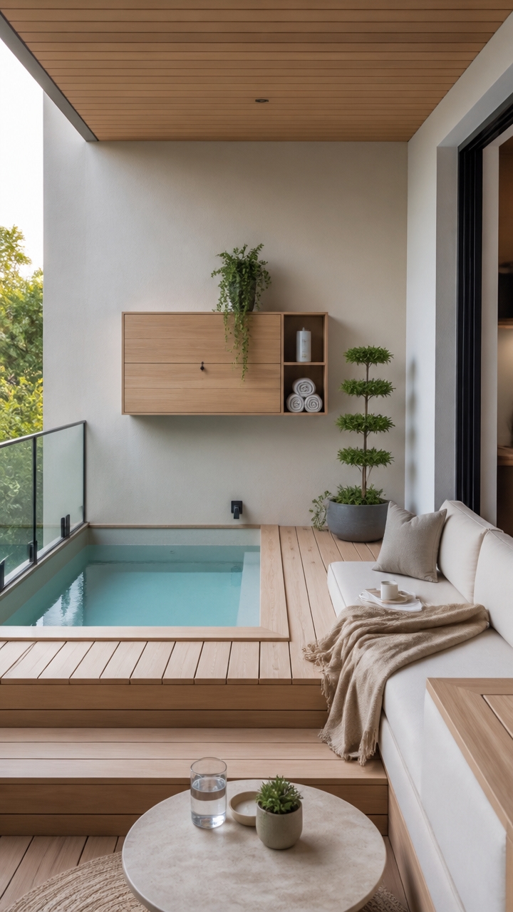 compact customizable backyard pool