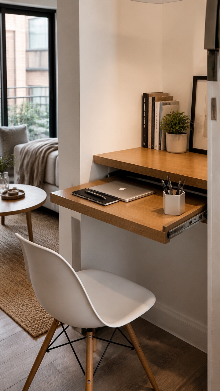 concealed extendable workspace solution