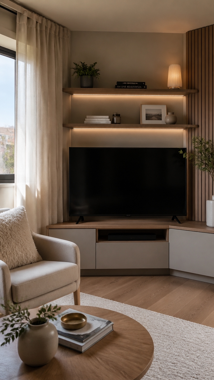 corner space saving media solutions