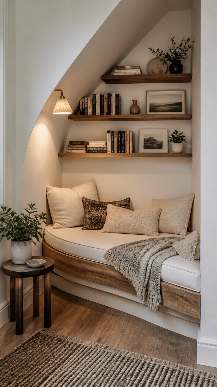 cozy custom reading nook