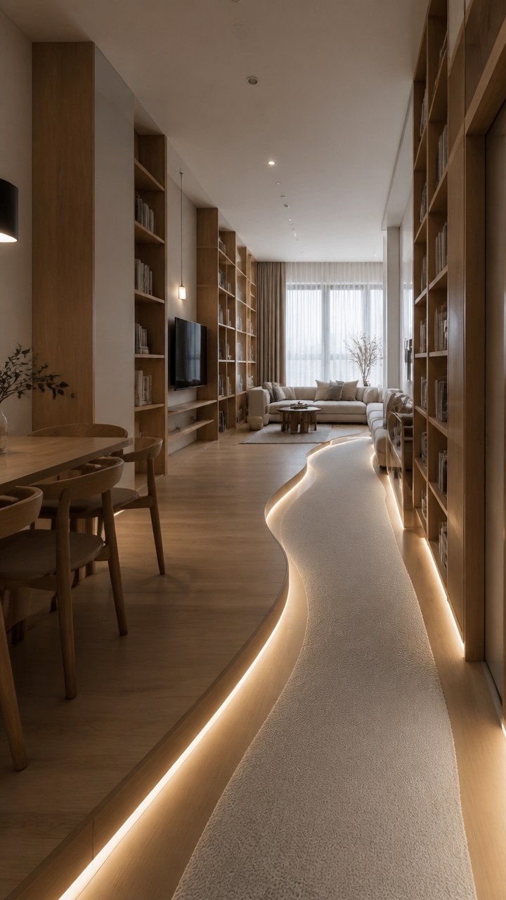 curved paths define space