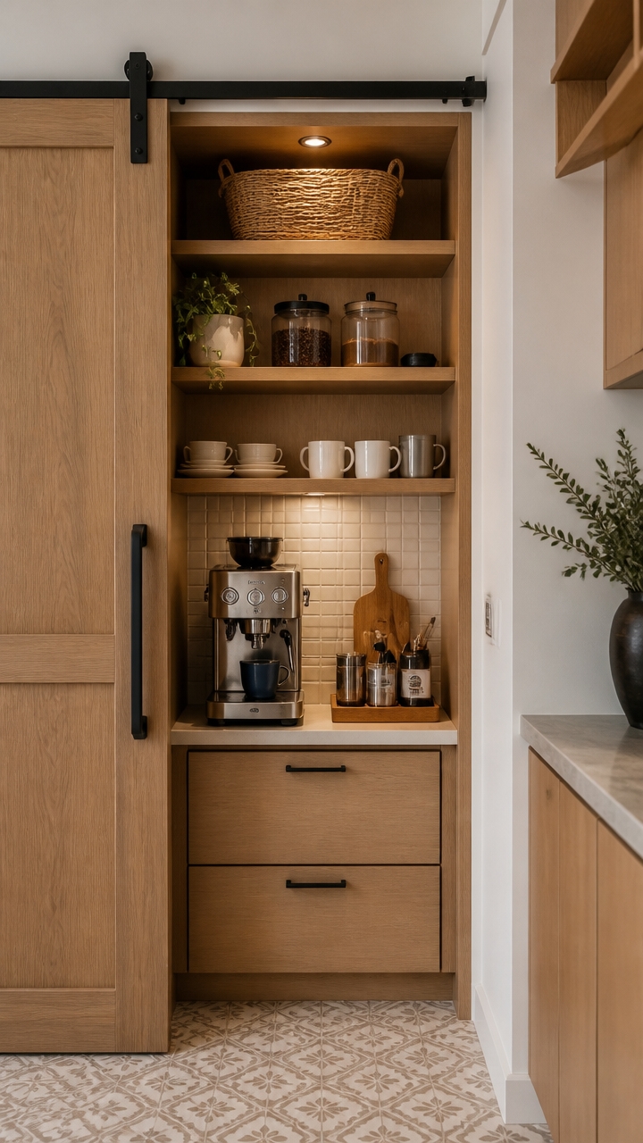 custom organized coffee nook
