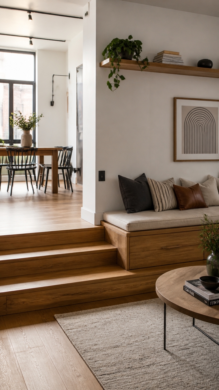 define spaces with level changes