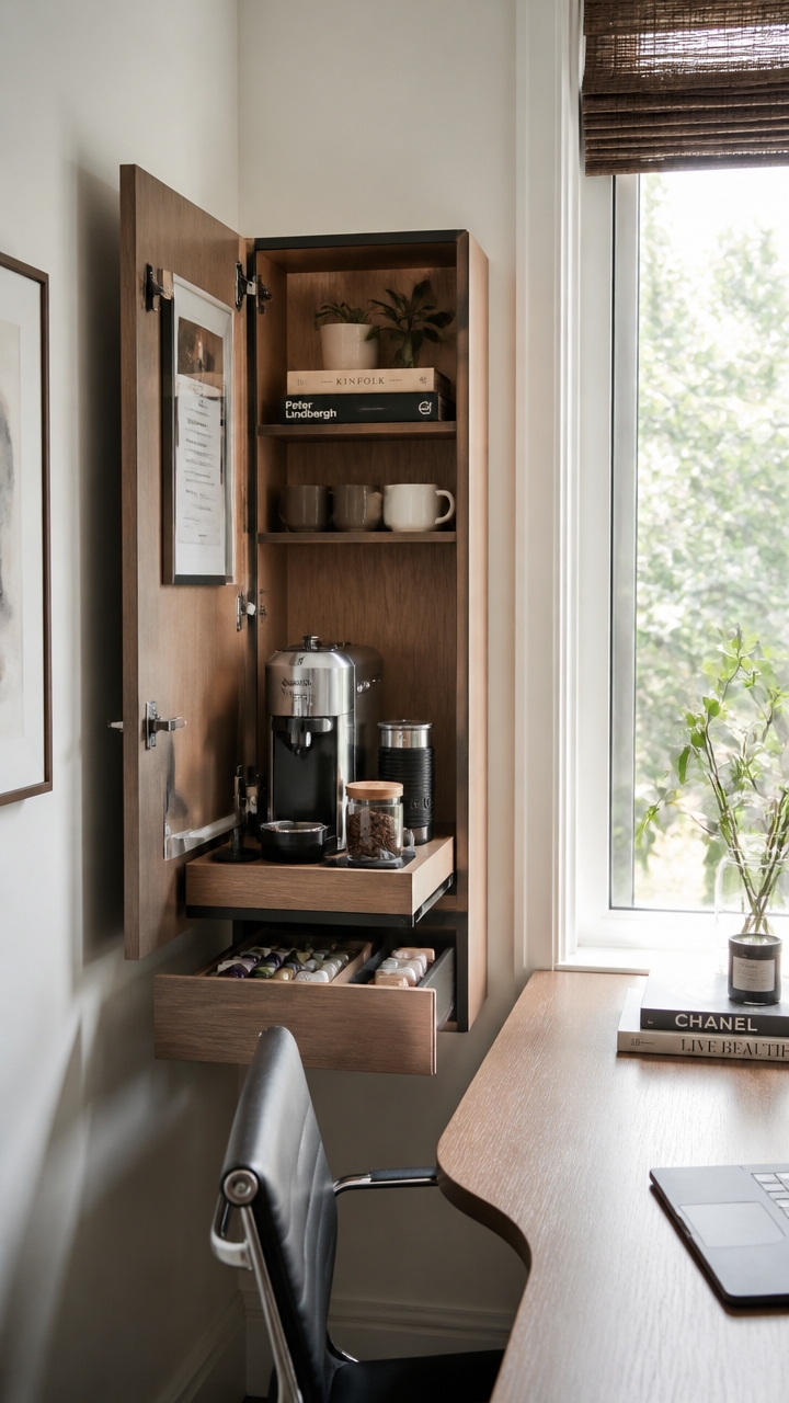 efficient corner coffee setup