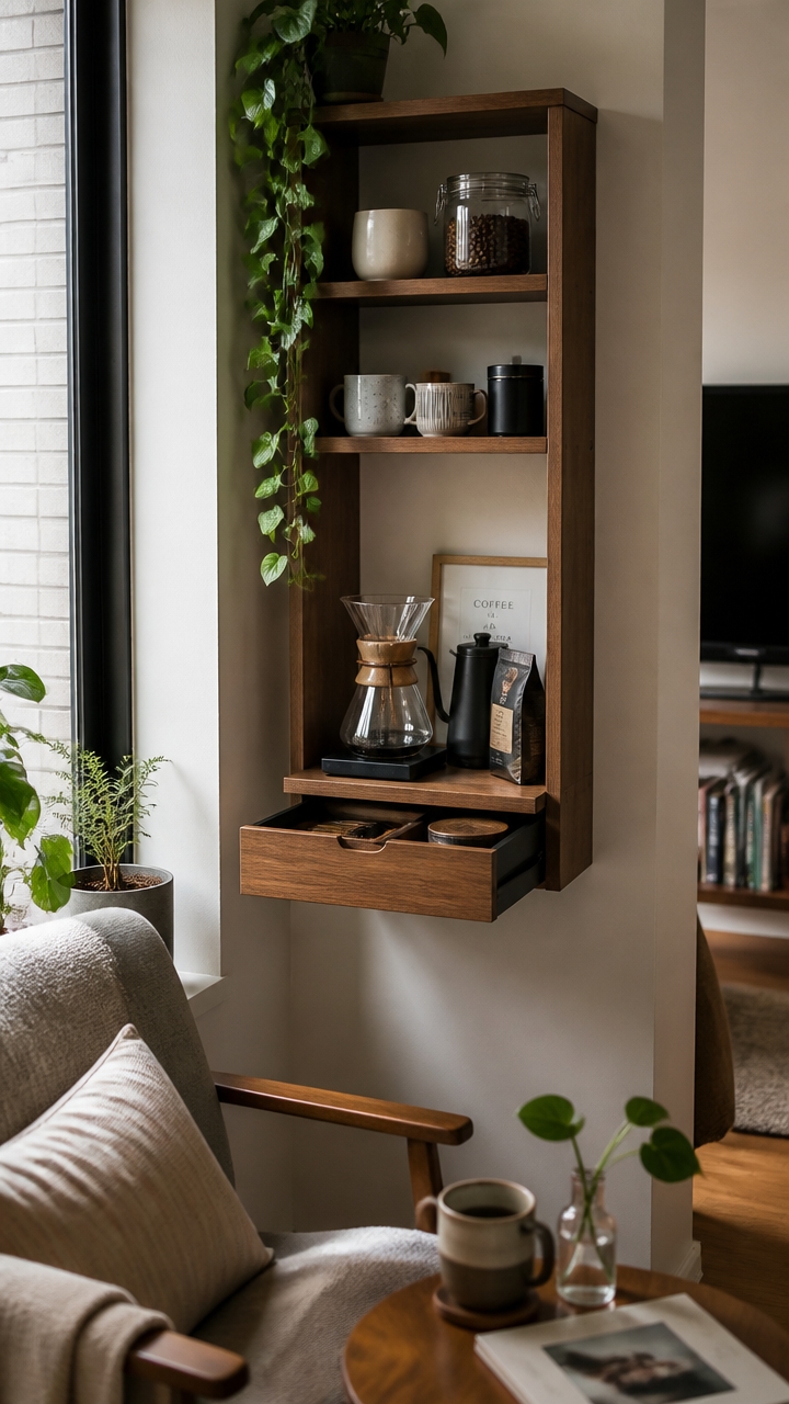 efficient organized coffee area