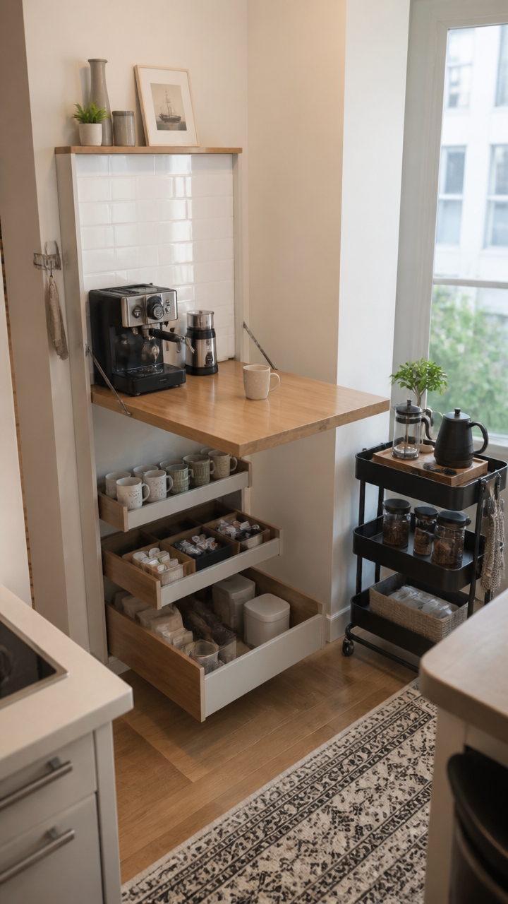 flexible organized coffee setup
