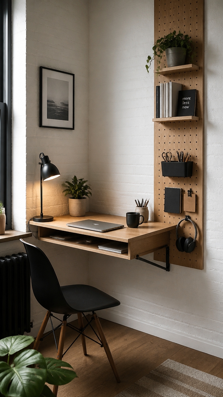foldable wall mounted workspace