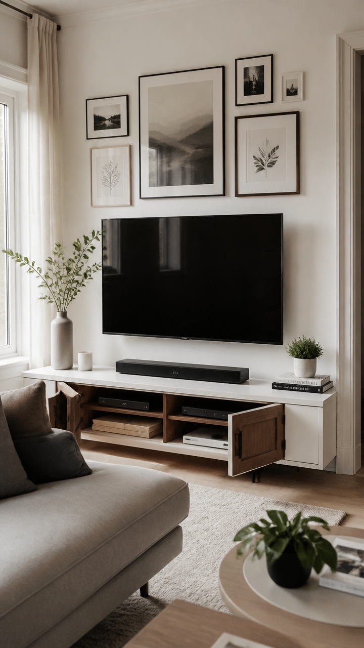 gallery wall enhances surrounding decor