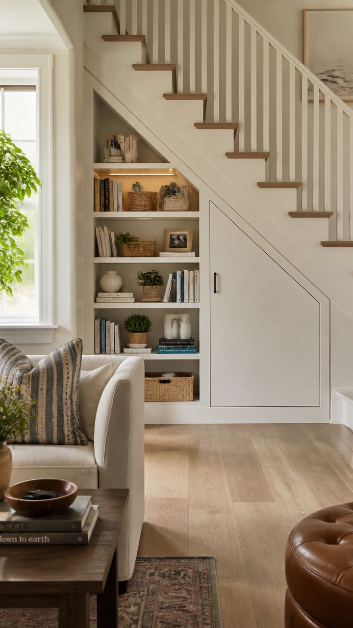 hidden staircase storage solutions