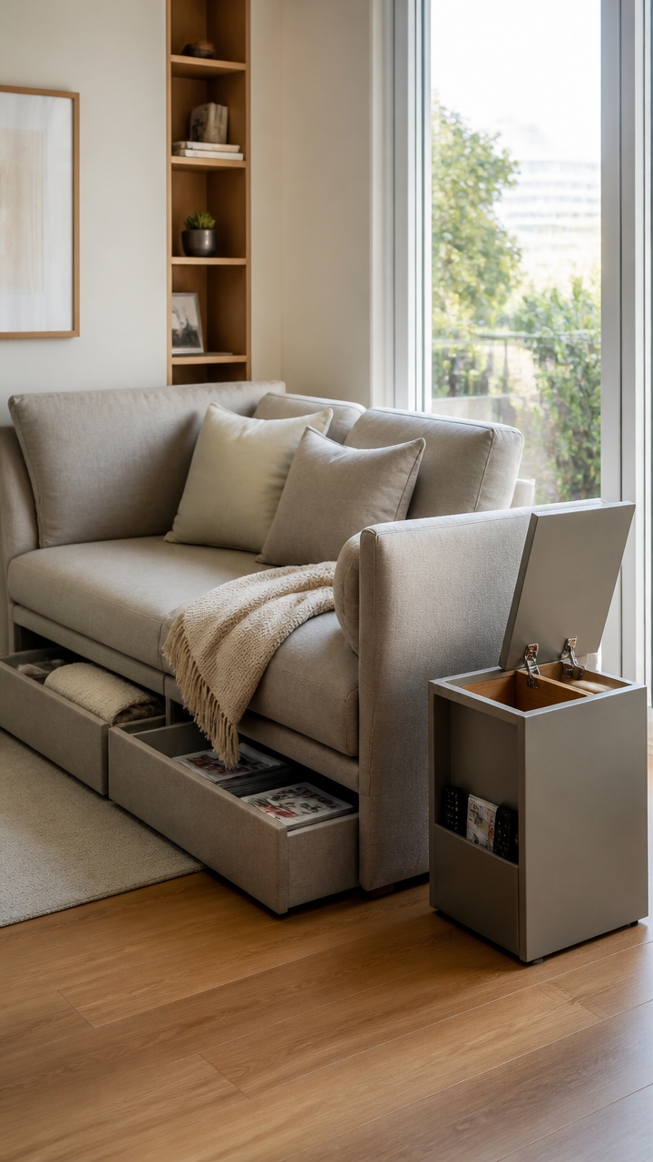 hidden storage beds optimize space