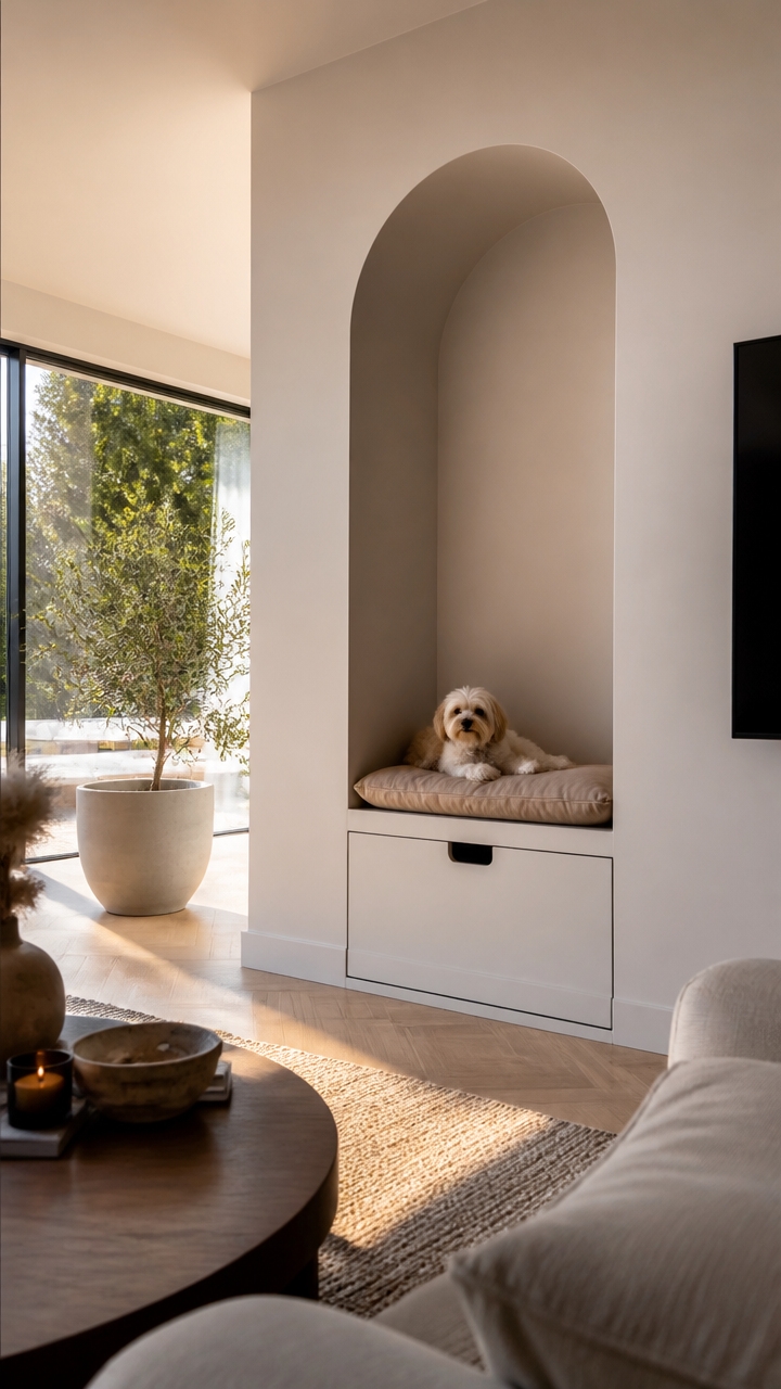 integrated wall pet hideaways