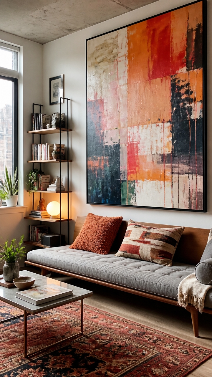 large art enhances small spaces