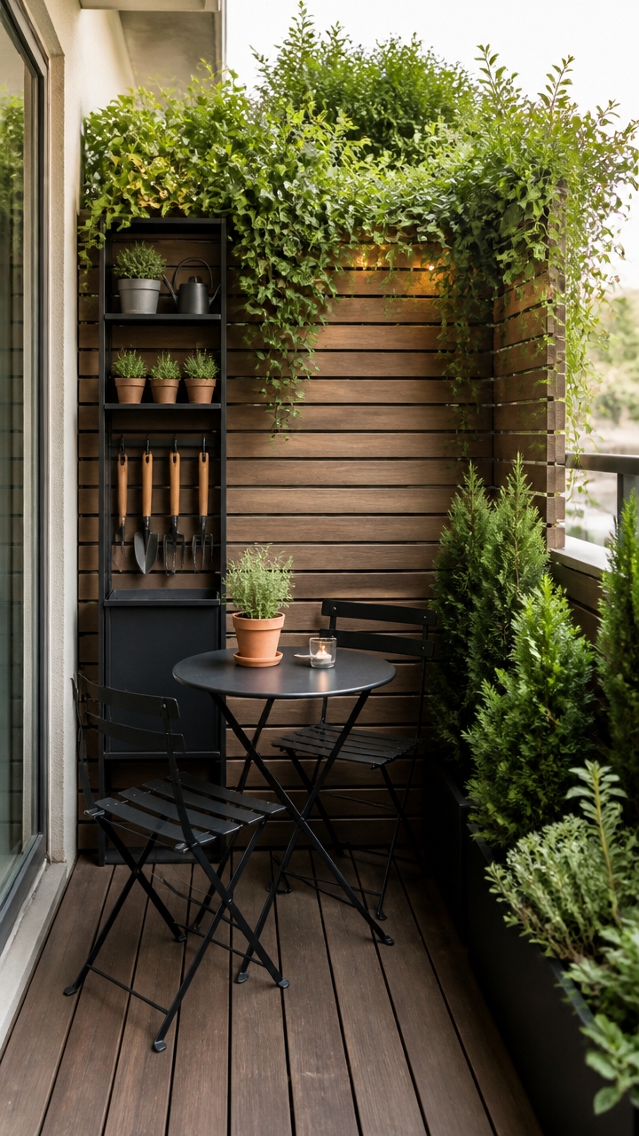 layered greenery enhances privacy