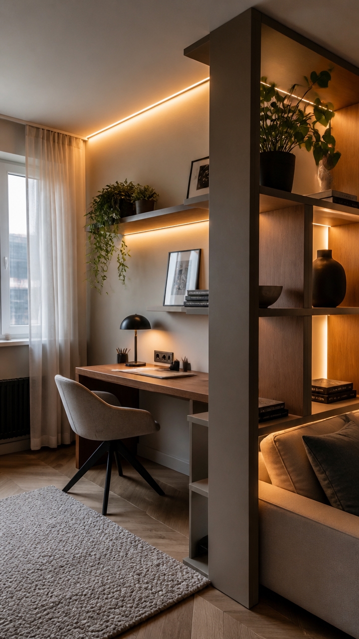 layered lighting enhances small spaces