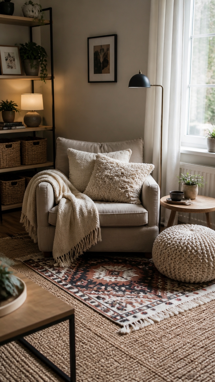 layered textiles create coziness