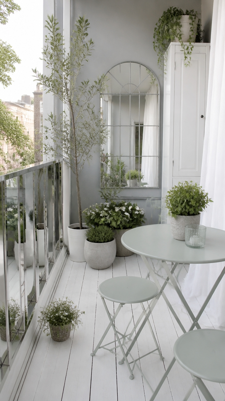light colors and reflective surfaces